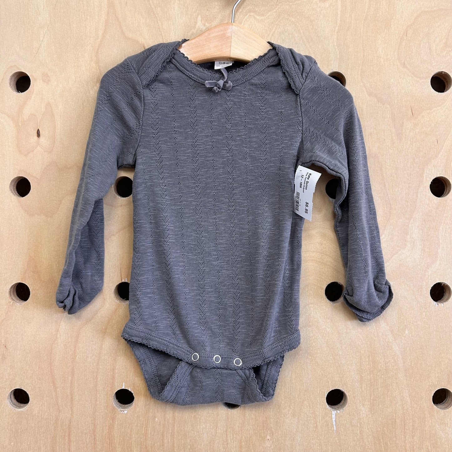 Grey Pointelle Bodysuit