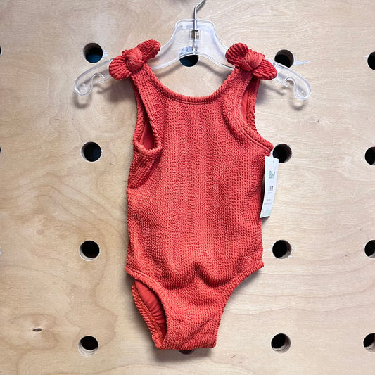 Rust Textured Swimsuit