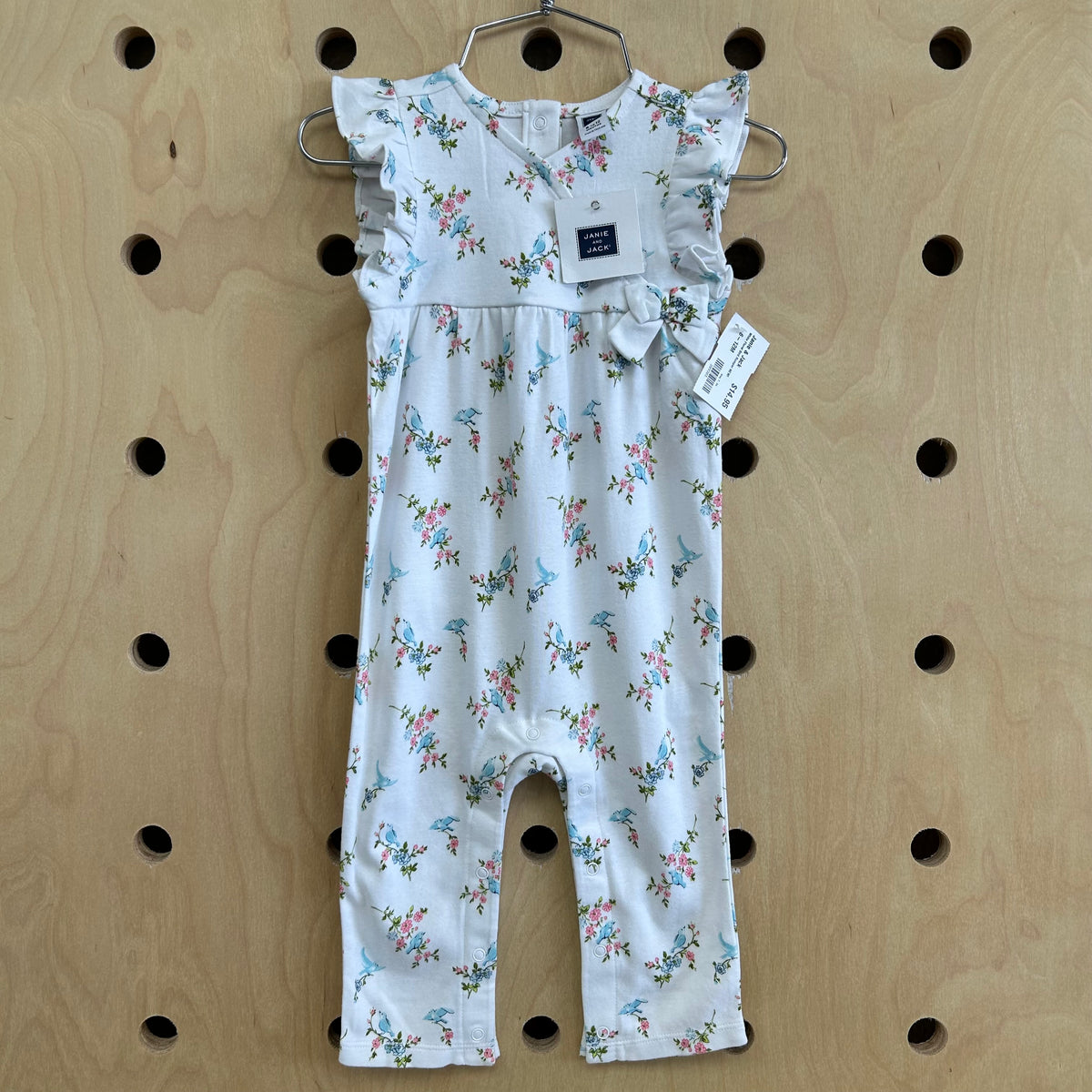 White Floral Bird Romper NEW!