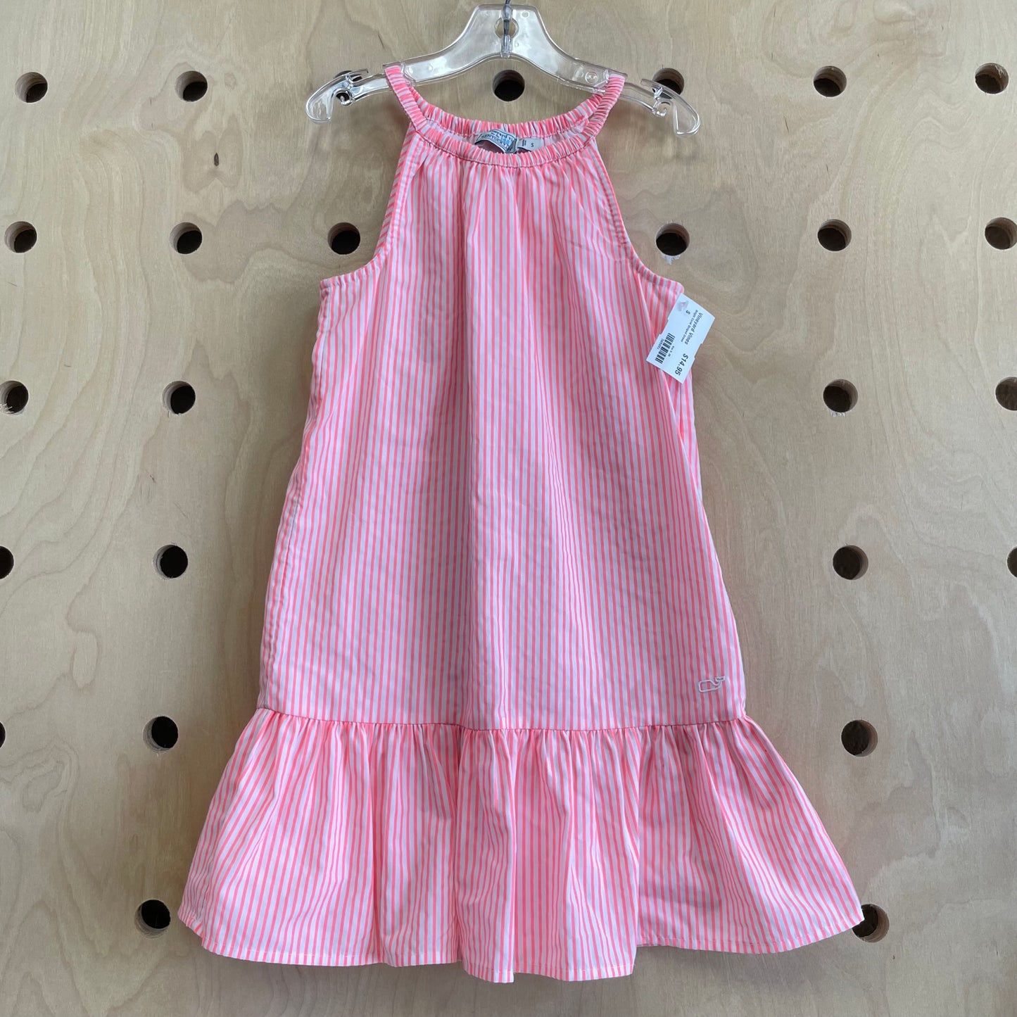 Bright Coral Striped Dress