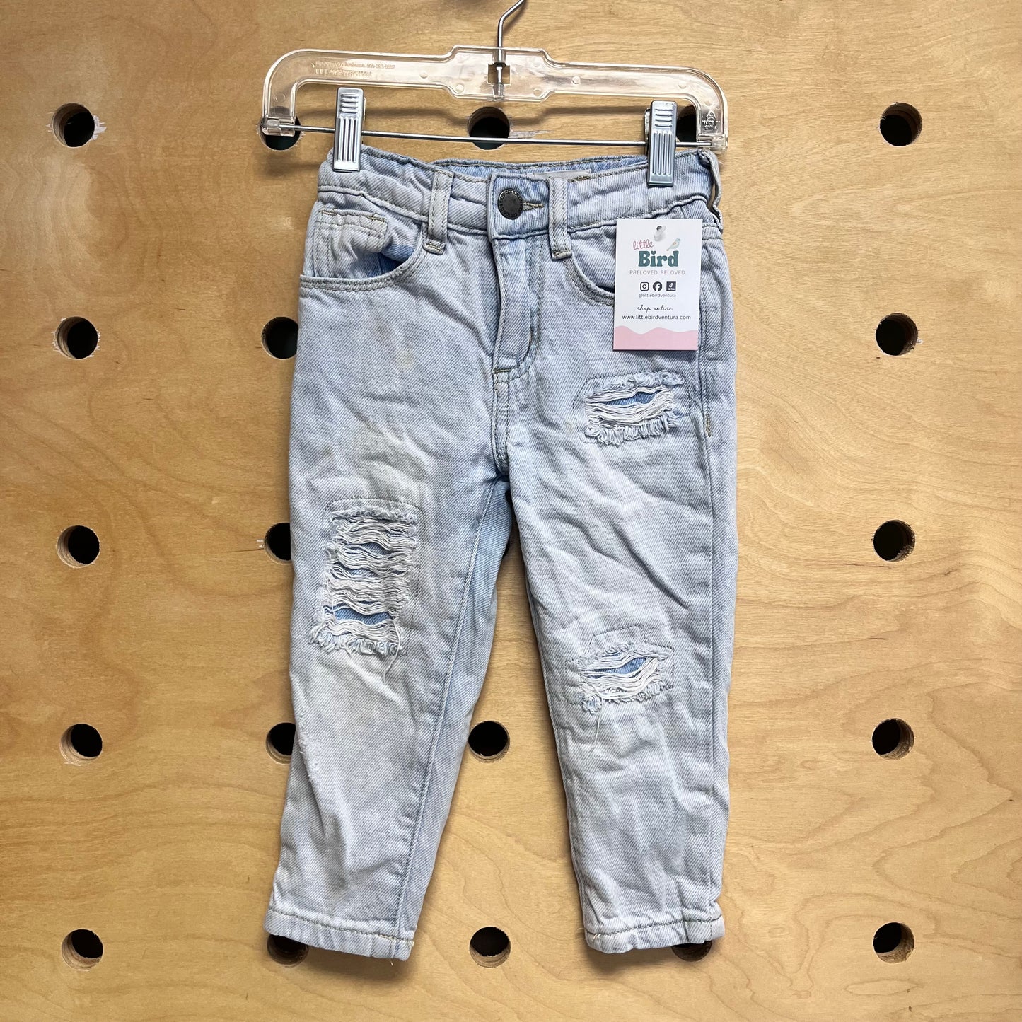 Lightwash Distressed Denim