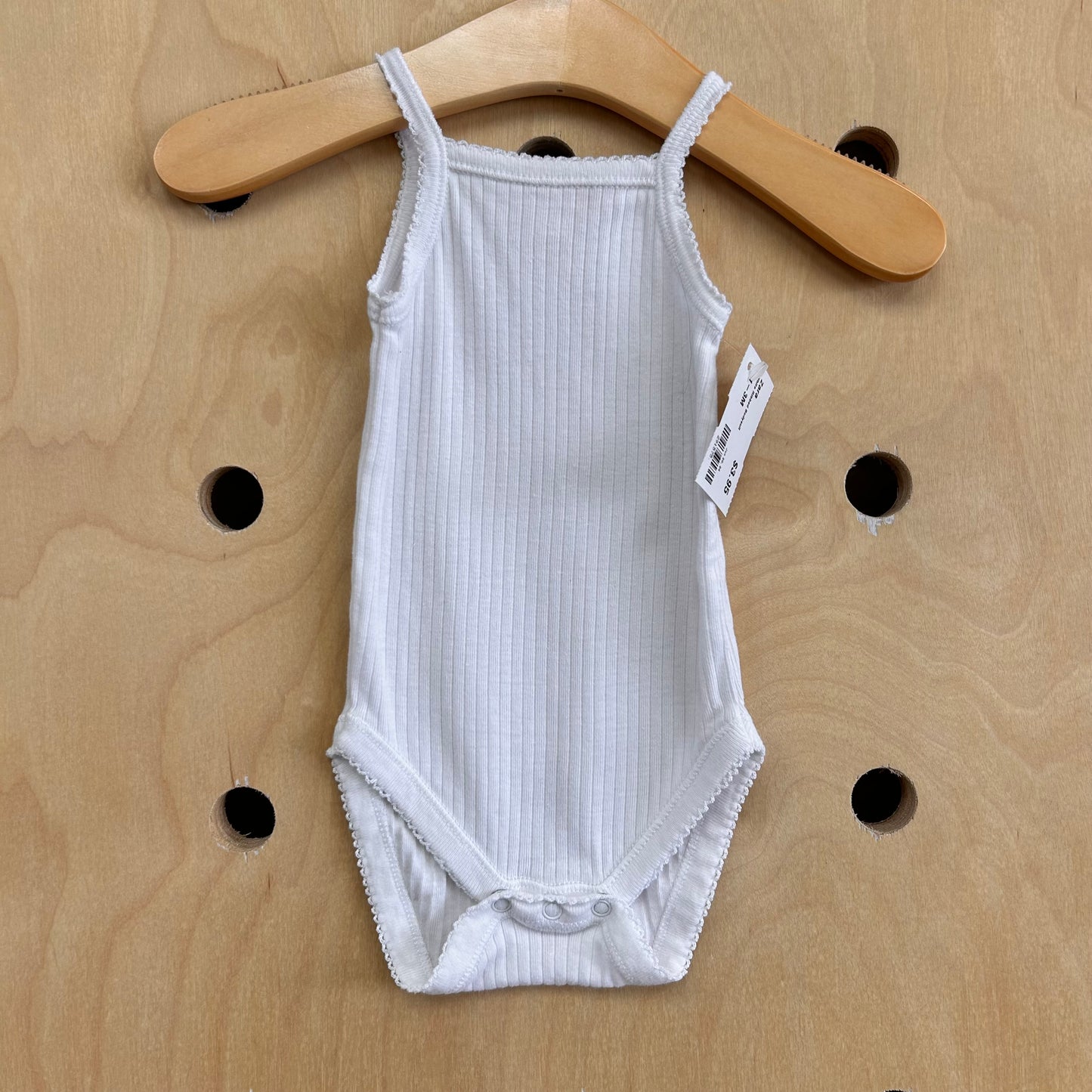 White Ribbed Bodysuit