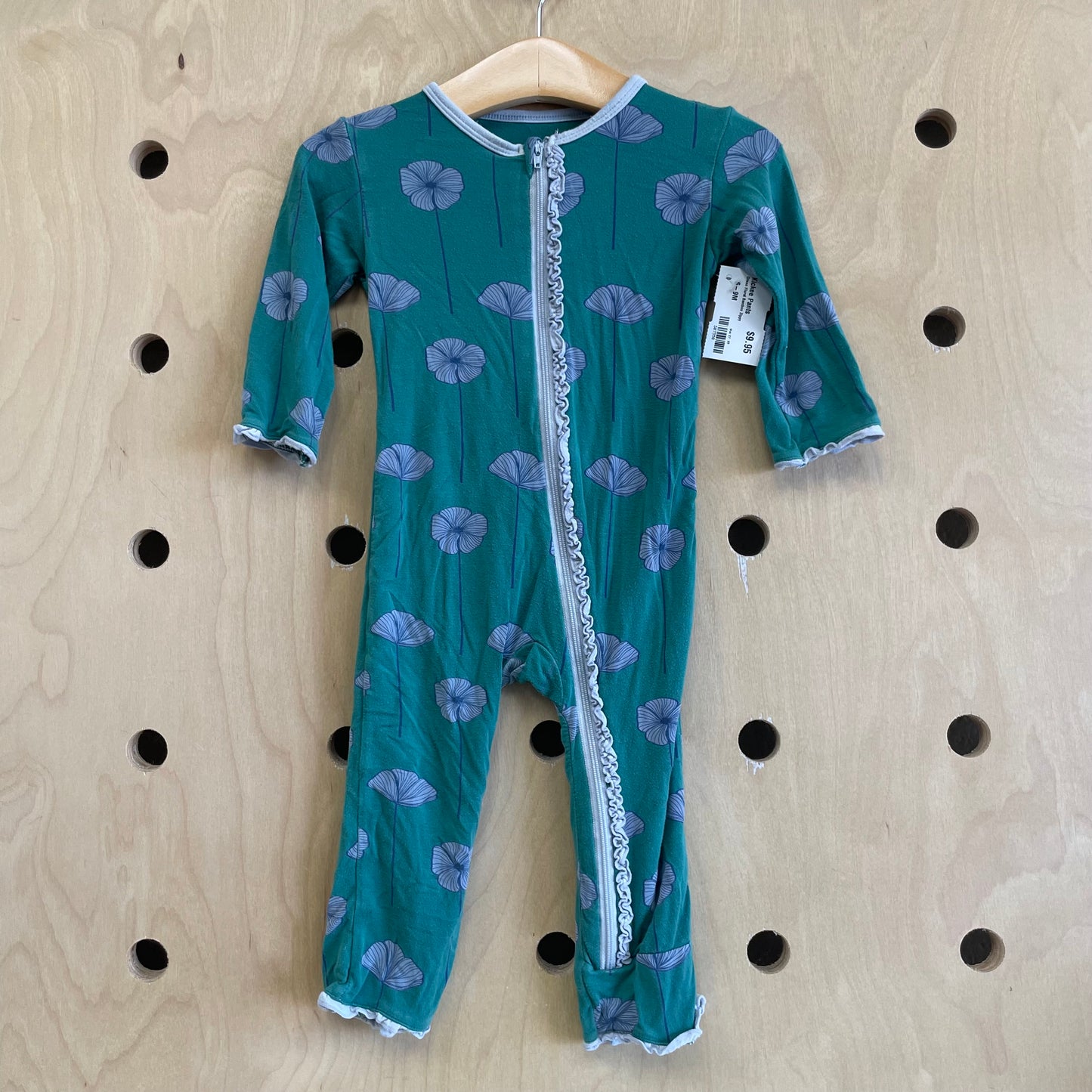Green Floral Bamboo Zippy