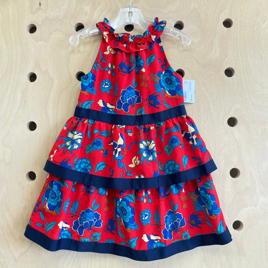 Silky Floral Tiered Dress
