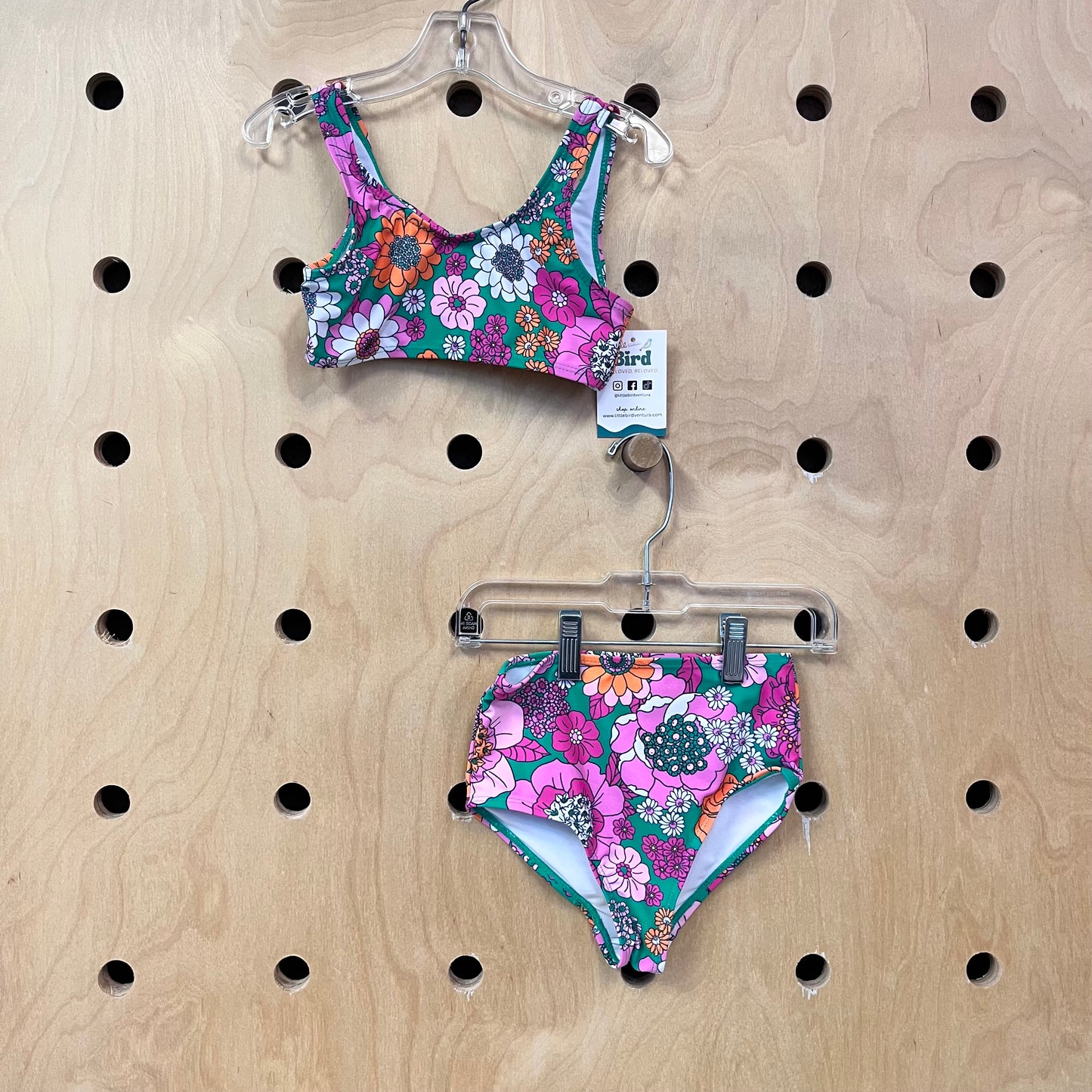 Green Floral Swimsuit