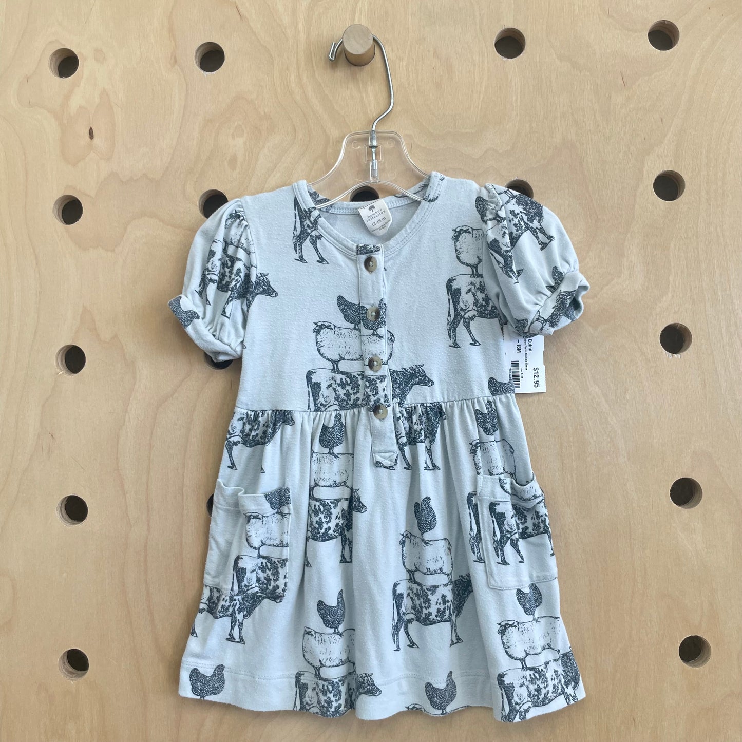 Blue Bamboo Farm Animals Dress