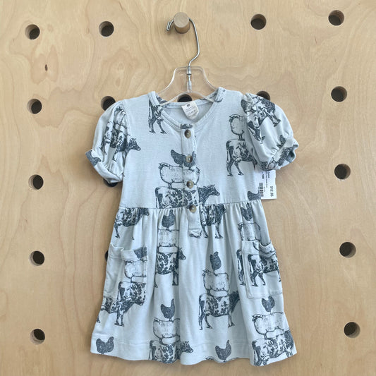 Blue Bamboo Farm Animals Dress