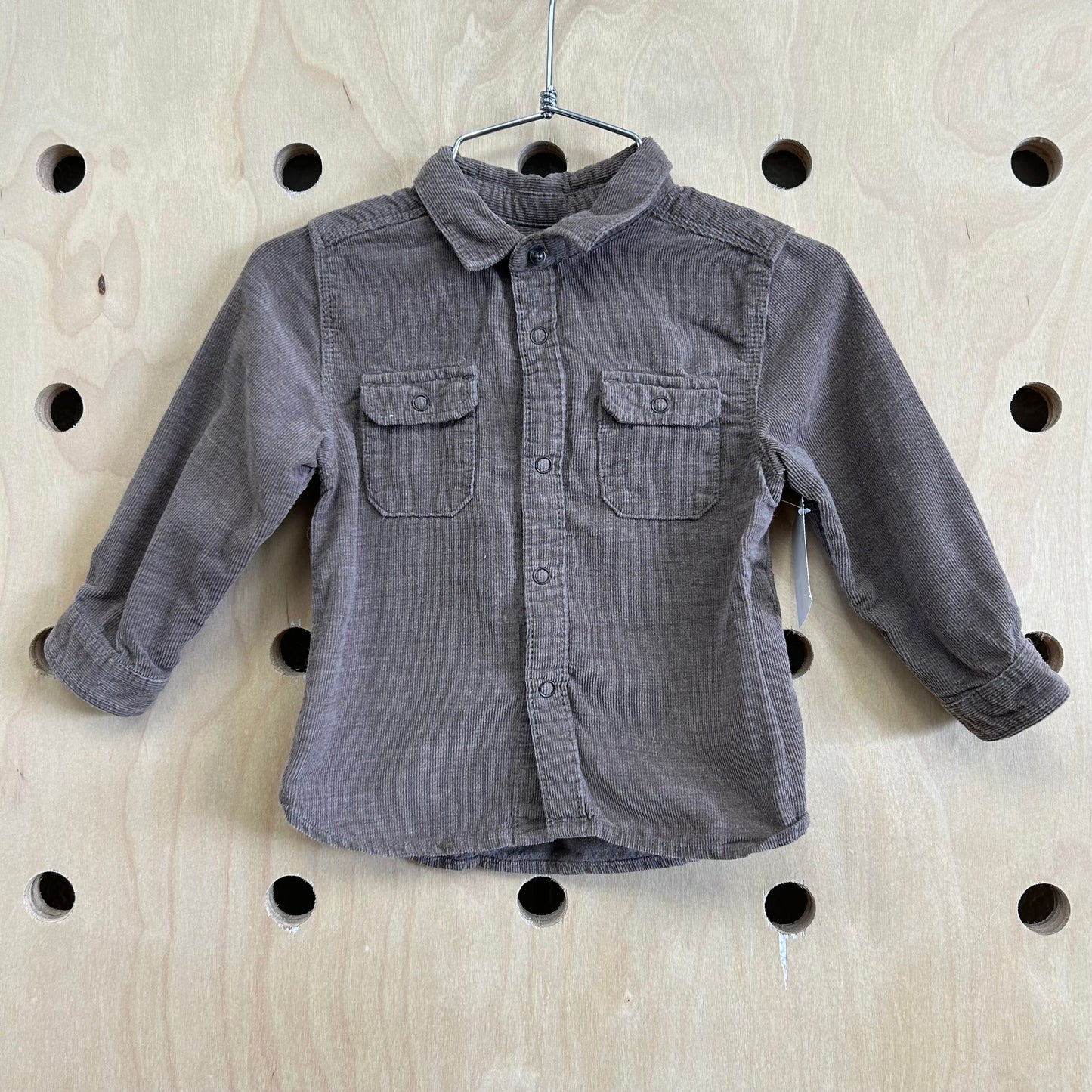 Brown Cord Snap Shirt