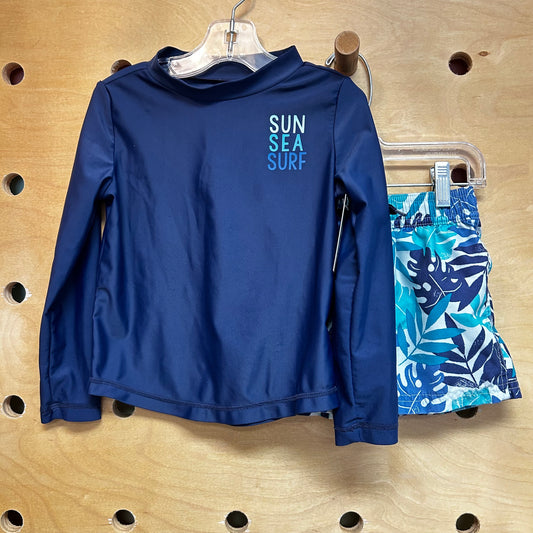 Sun Sea Surf Swim Tee & Trunks
