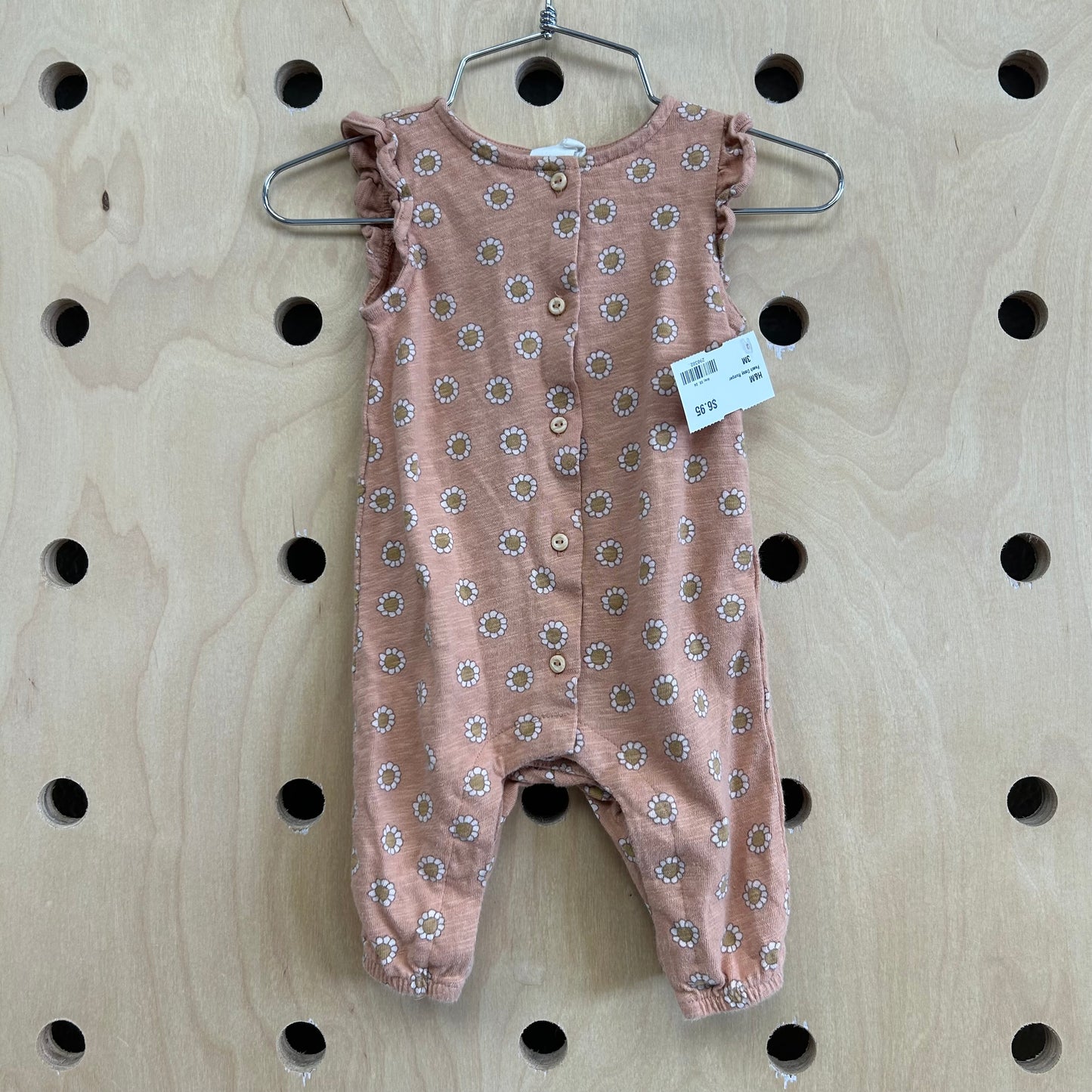 Peach Daisy Romper