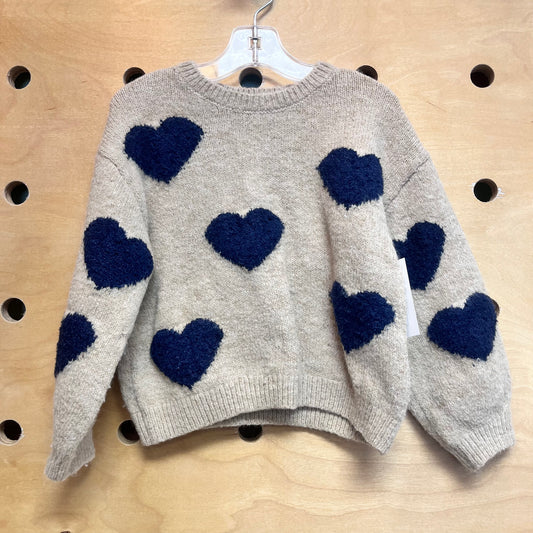 Brown/Navy Hearts Sweater