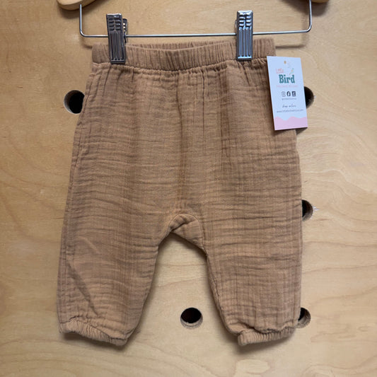 Brown Gauze Pants