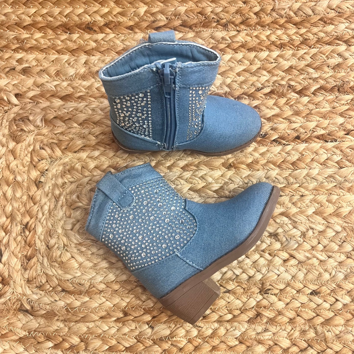 Rhinestone Denim Cowgirl Boots NEW!