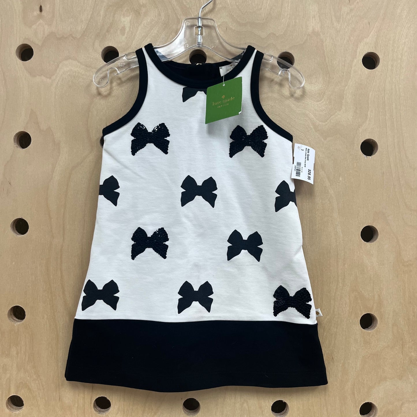 White & Black Bow Dress NEW!