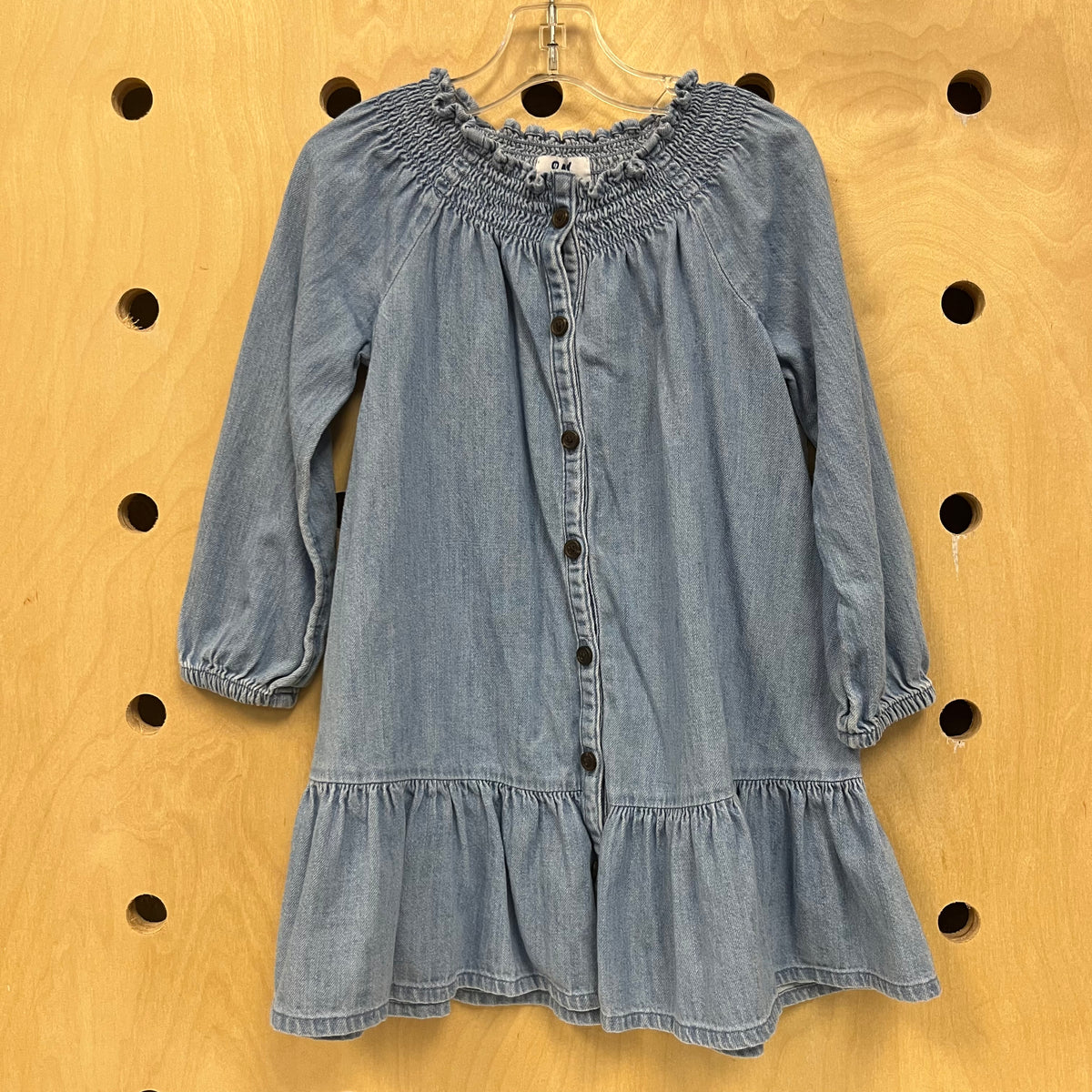 Blue Denim Long Sleeve Dress