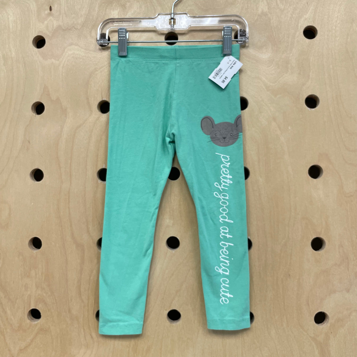 Green Pretty Good at Being Cute Leggings