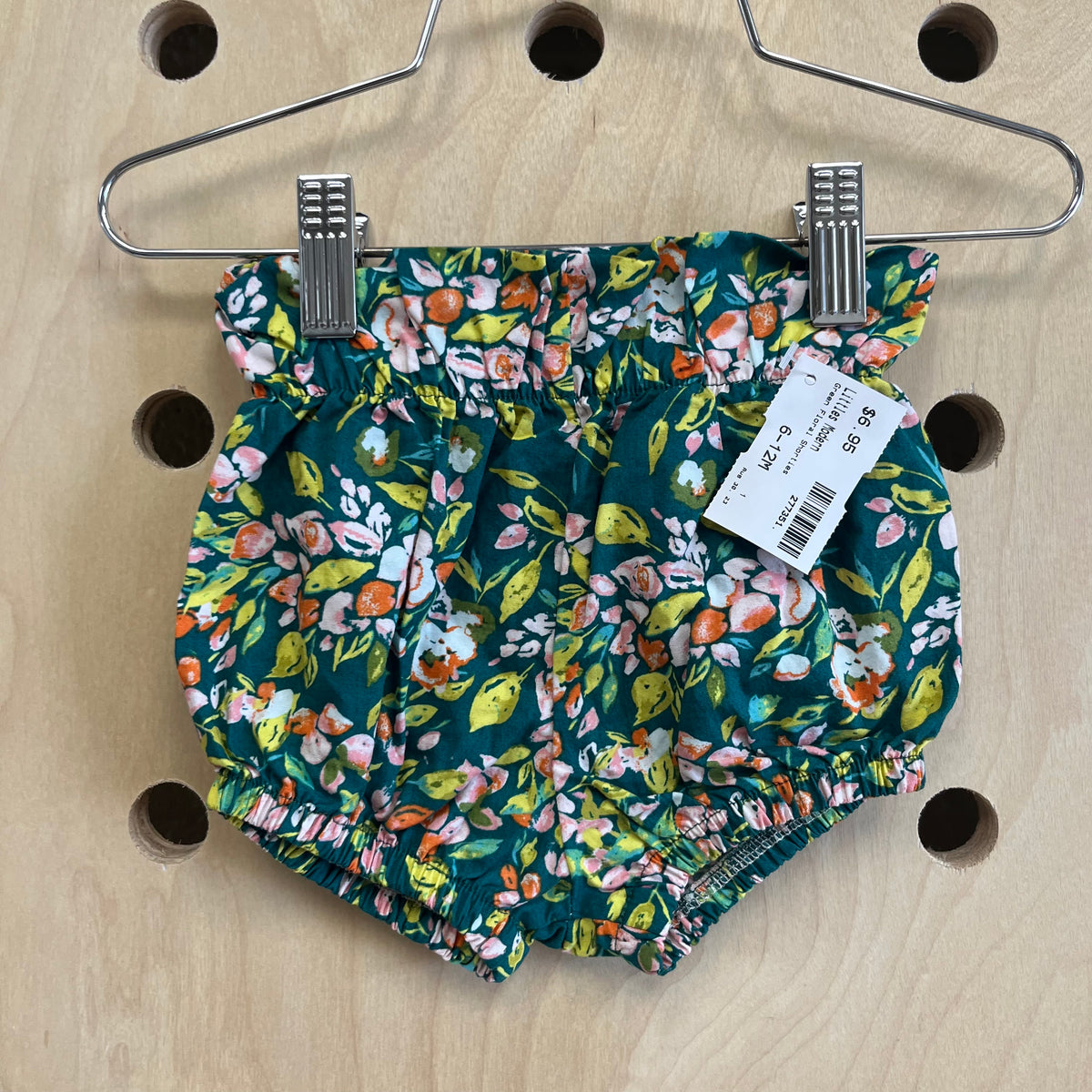 Green Floral Shorties