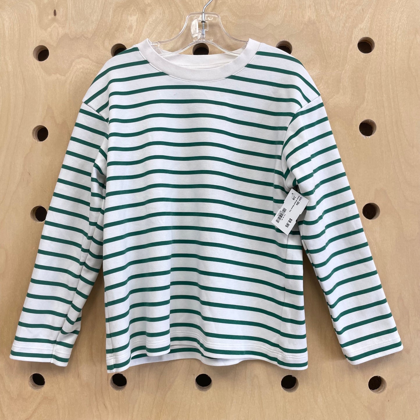 Green Striped Sleeve Tee