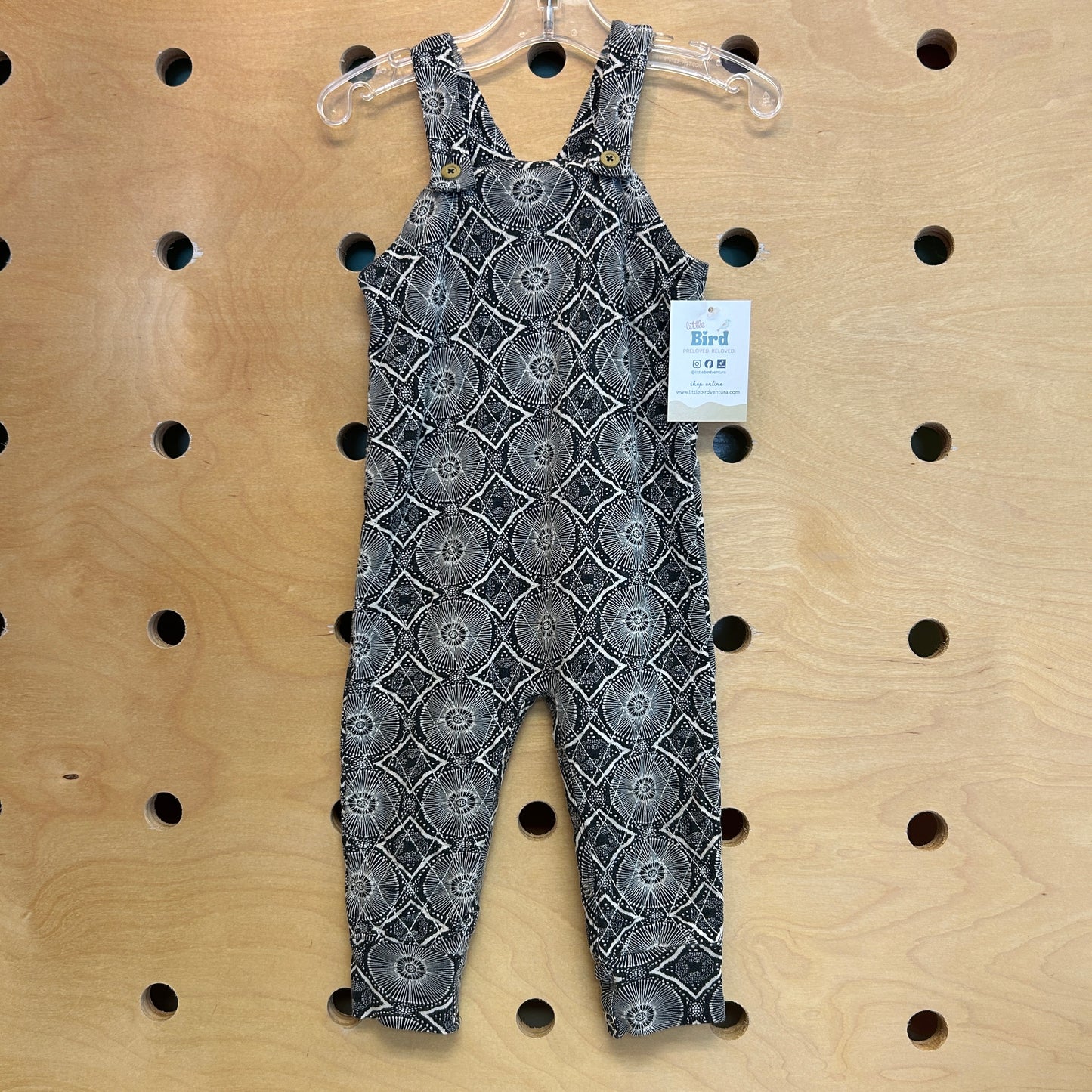 Black & White Organic Quilted Romper