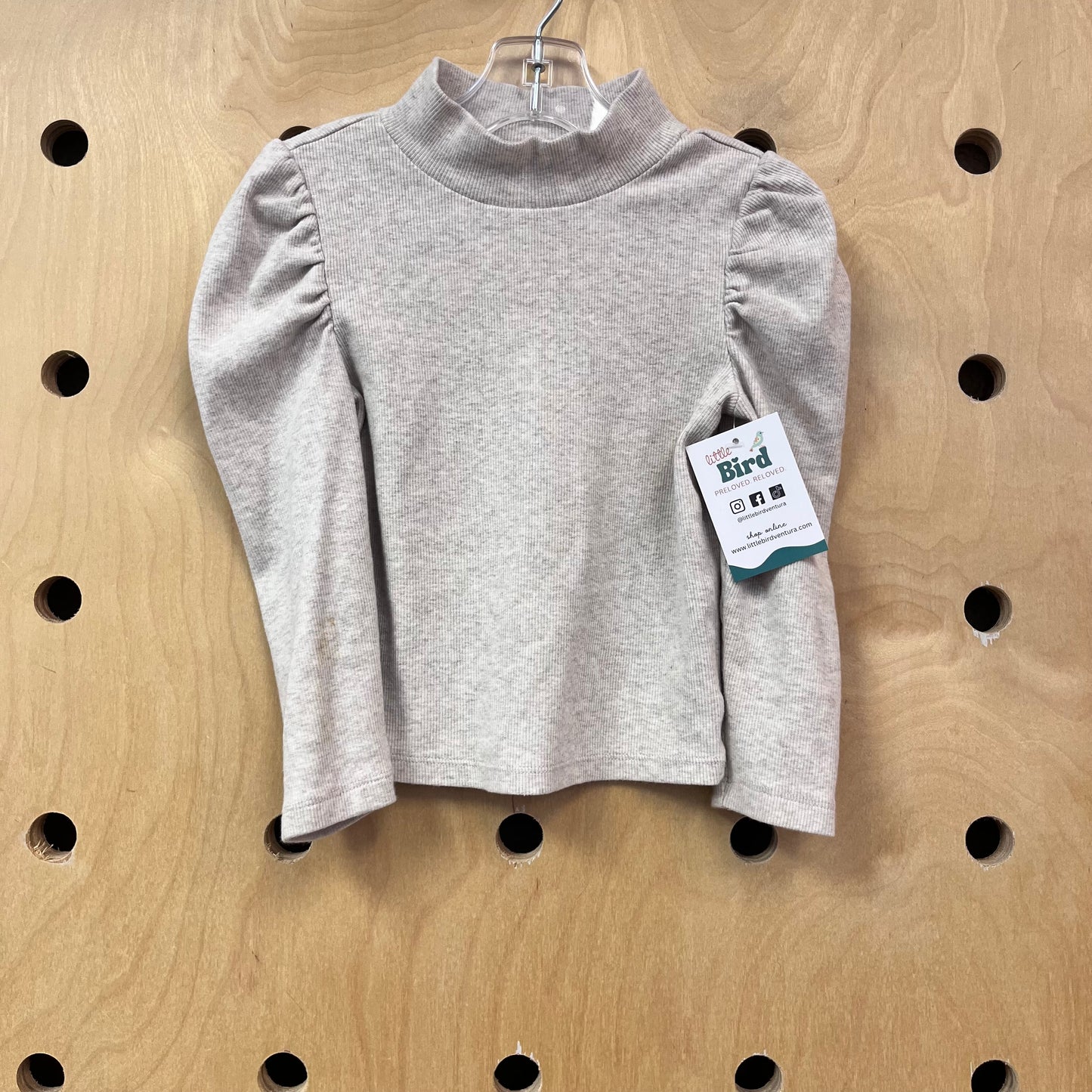 Oatmeal Ribbed Mock Turtleneck