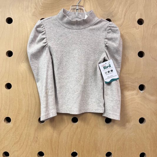 Oatmeal Ribbed Mock Turtleneck