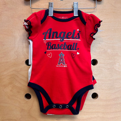 3pck Angels Baseball Bodysuits NEW!