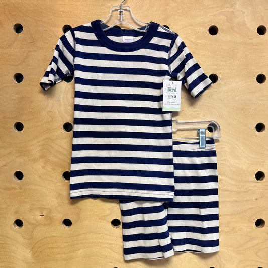 Blue/White Striped Cotton PJ's