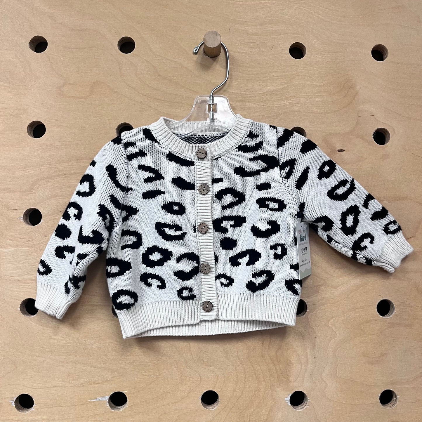 Black/White Cheetah Print Button Up