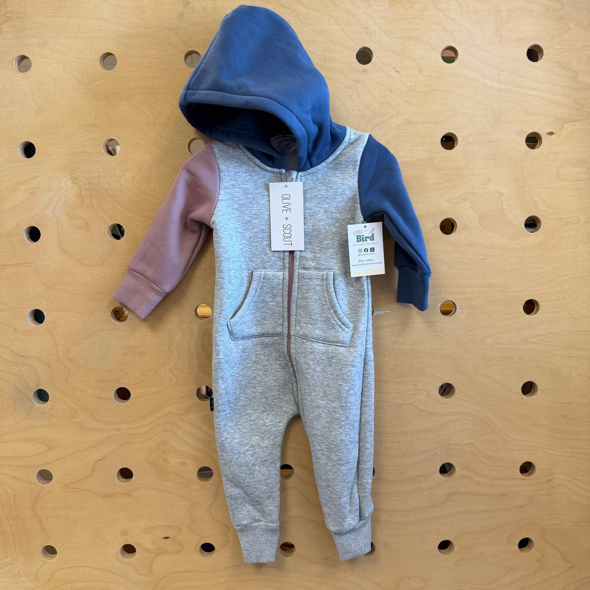 Grey Color Block Romper NEW!