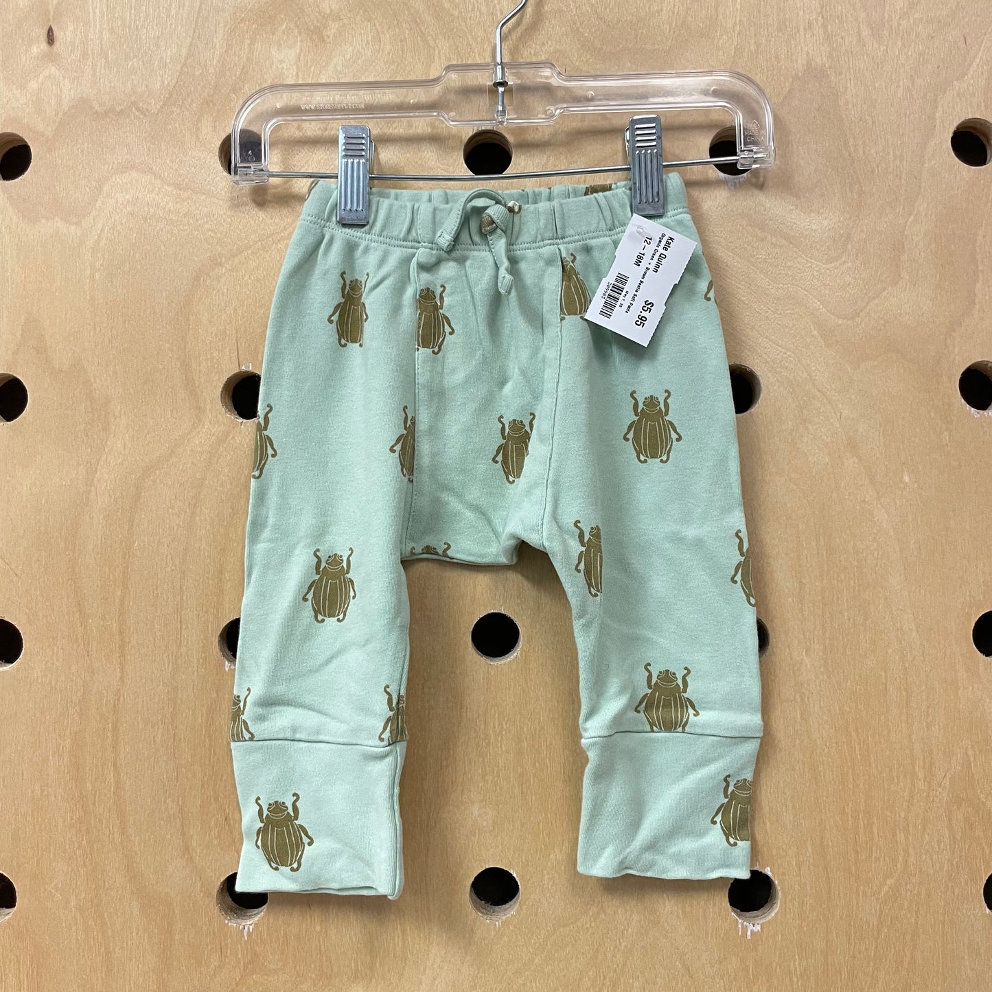 Organic Green + Brown Beetle Soft Pants