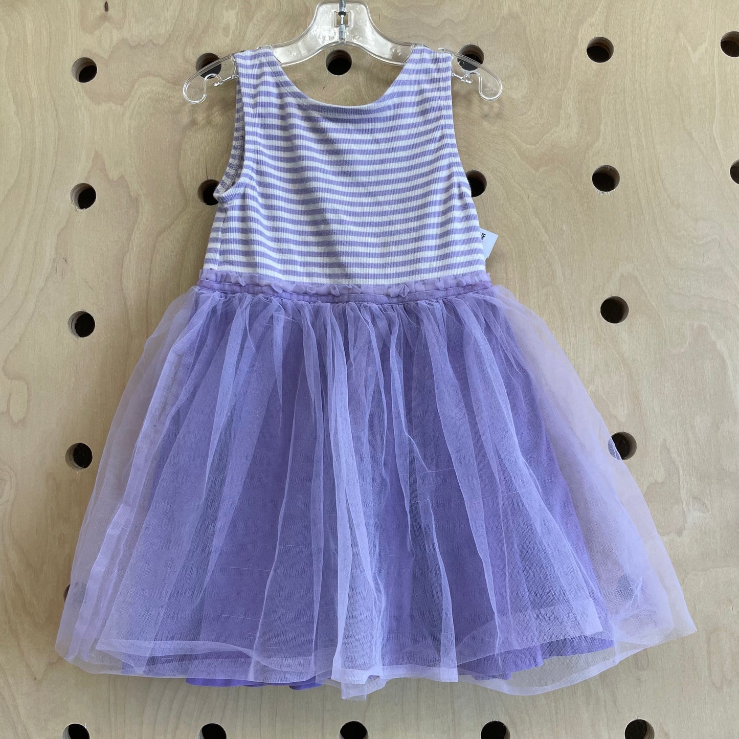 Lavender Striped Tulle Dress