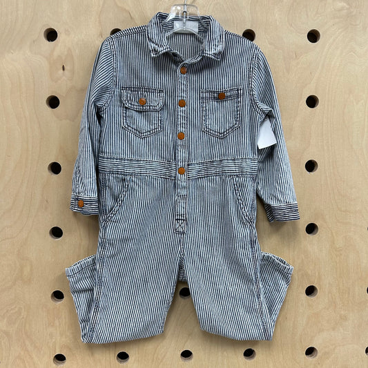 Denim Striped Coveralls