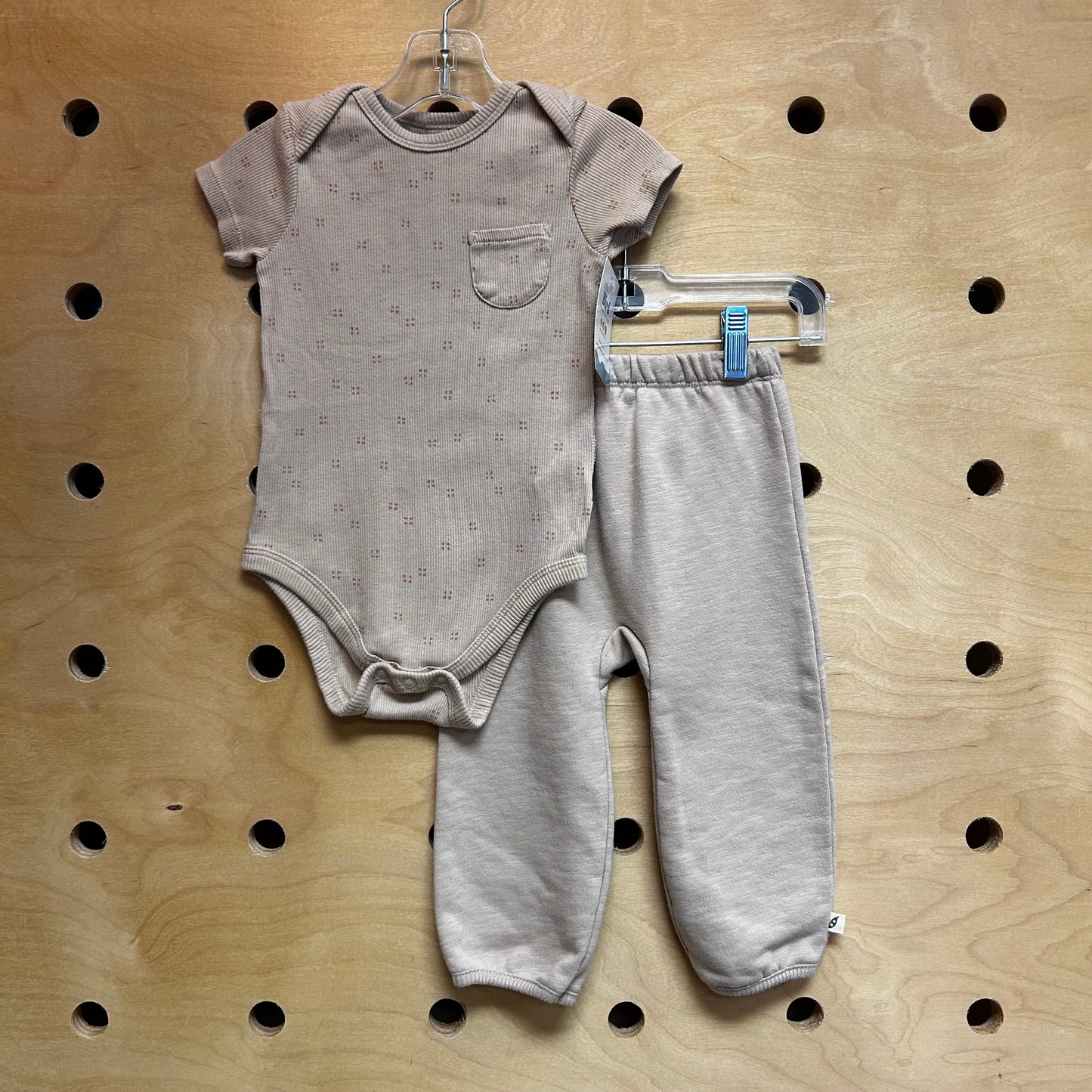 Organic Tan & Peach Outfit