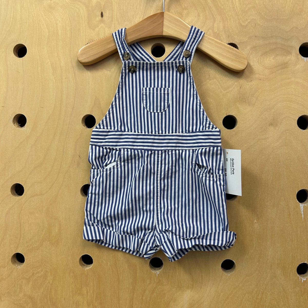 Blue Striped Shortalls