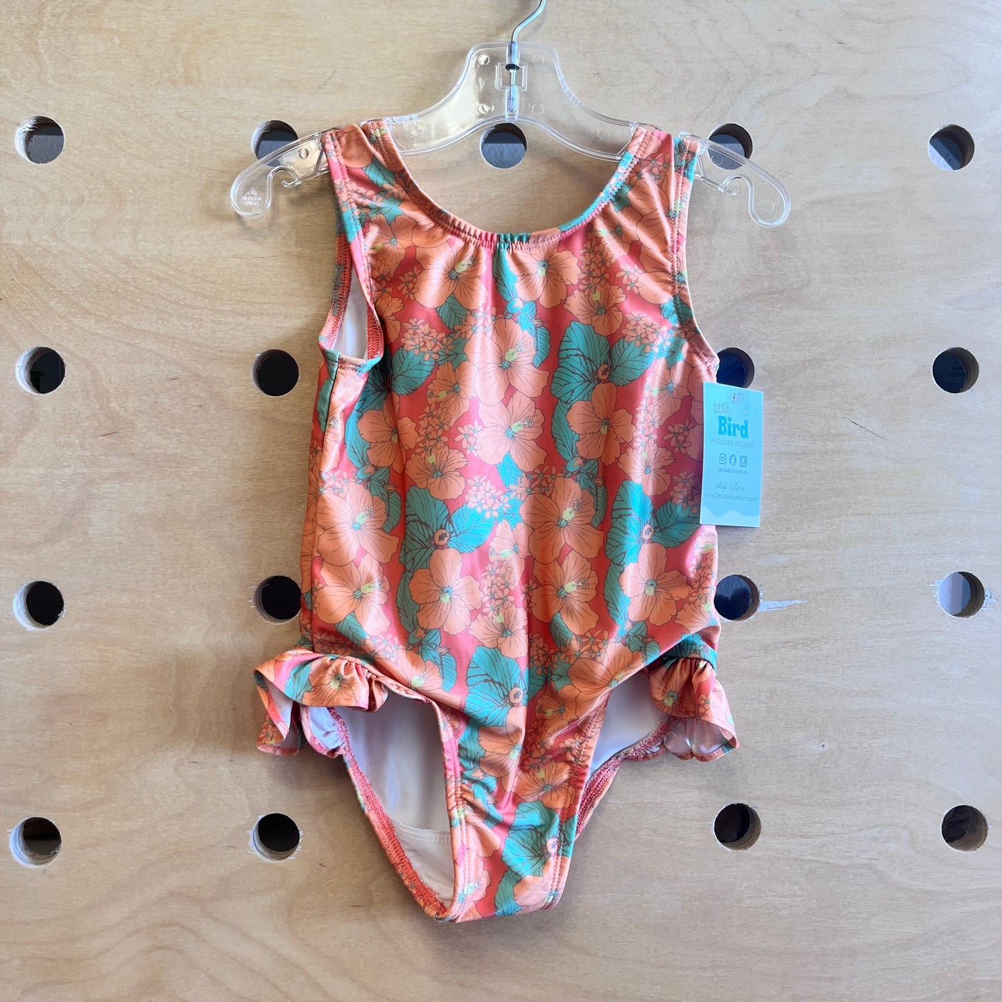 Orange Floral Swimsuit