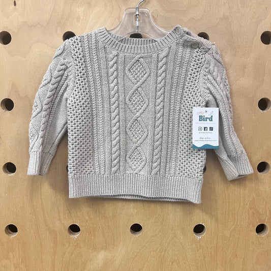 Beige Cable Knit Sweater