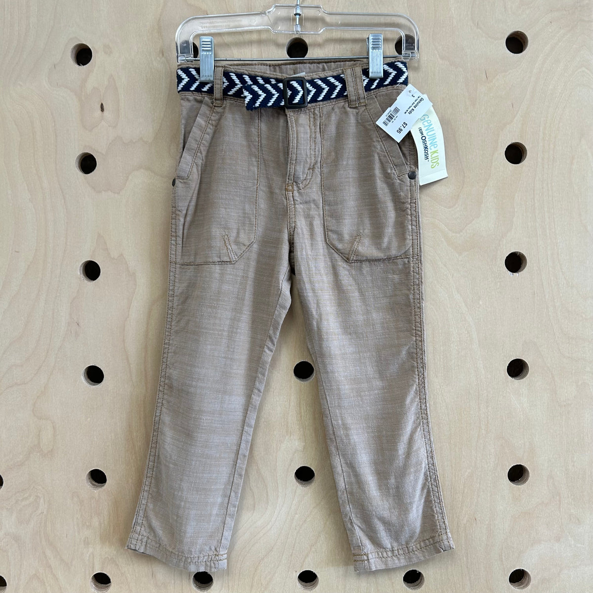 Tan Faux Belt Pants NEW!