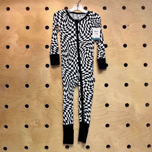 Black/White Bamboo Zippy