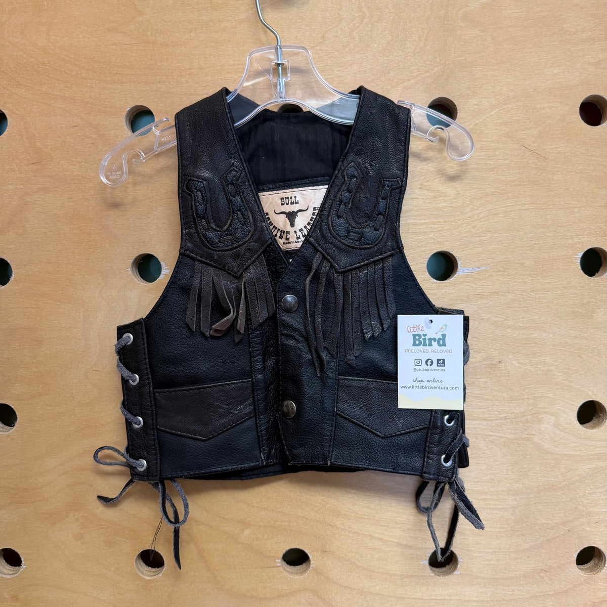 Horseshoe Leather Vest