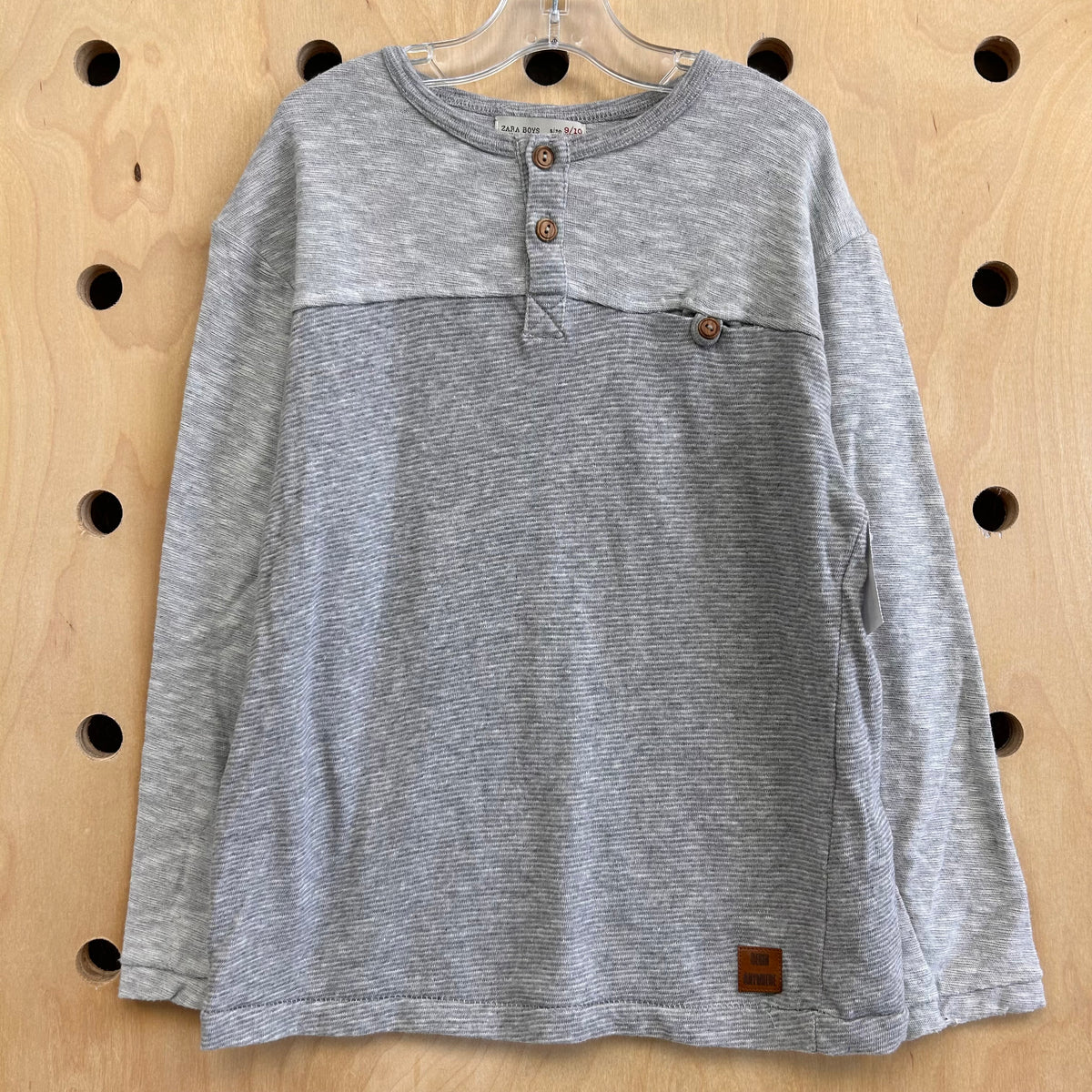Grey Striped LS Shirt