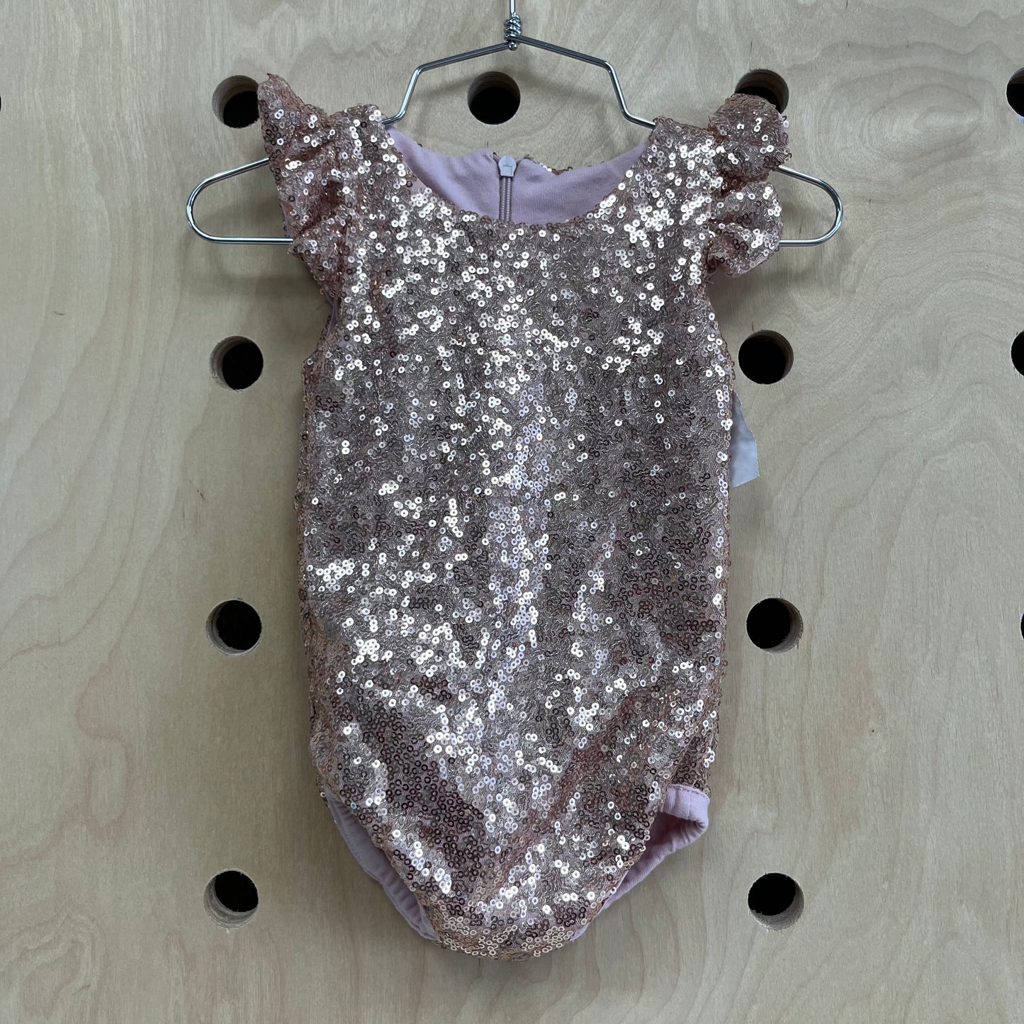 Rose Gold Sequins Bodysuit