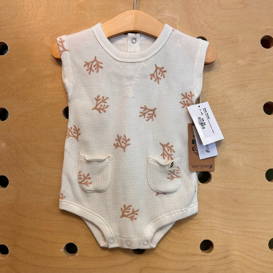Organic White/Tan Coral Bodysuit NEW!