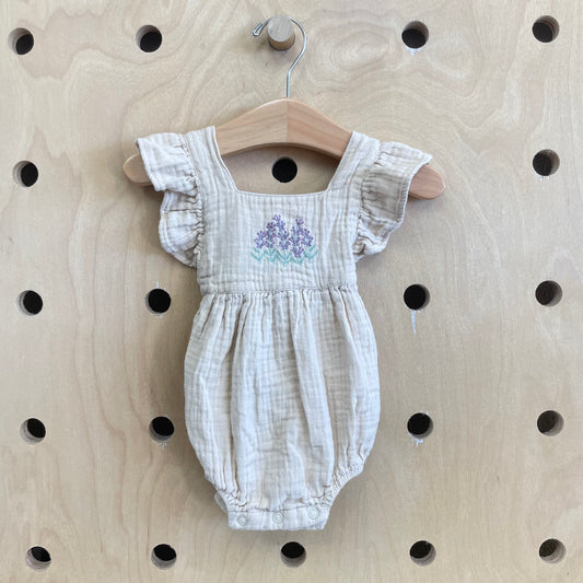 Beoge Lavender Flowers Romper