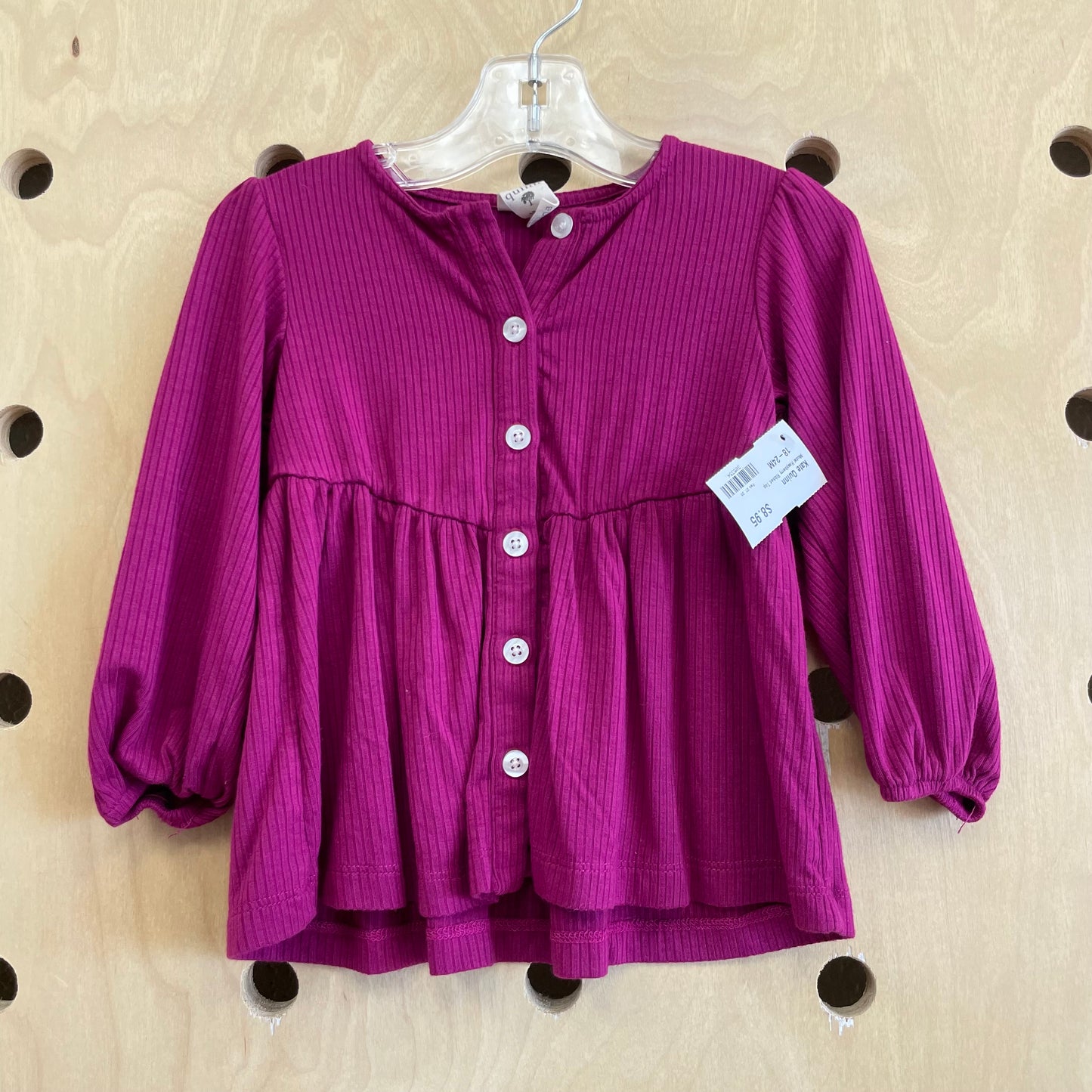 Modal Raspberry Ribbed Top