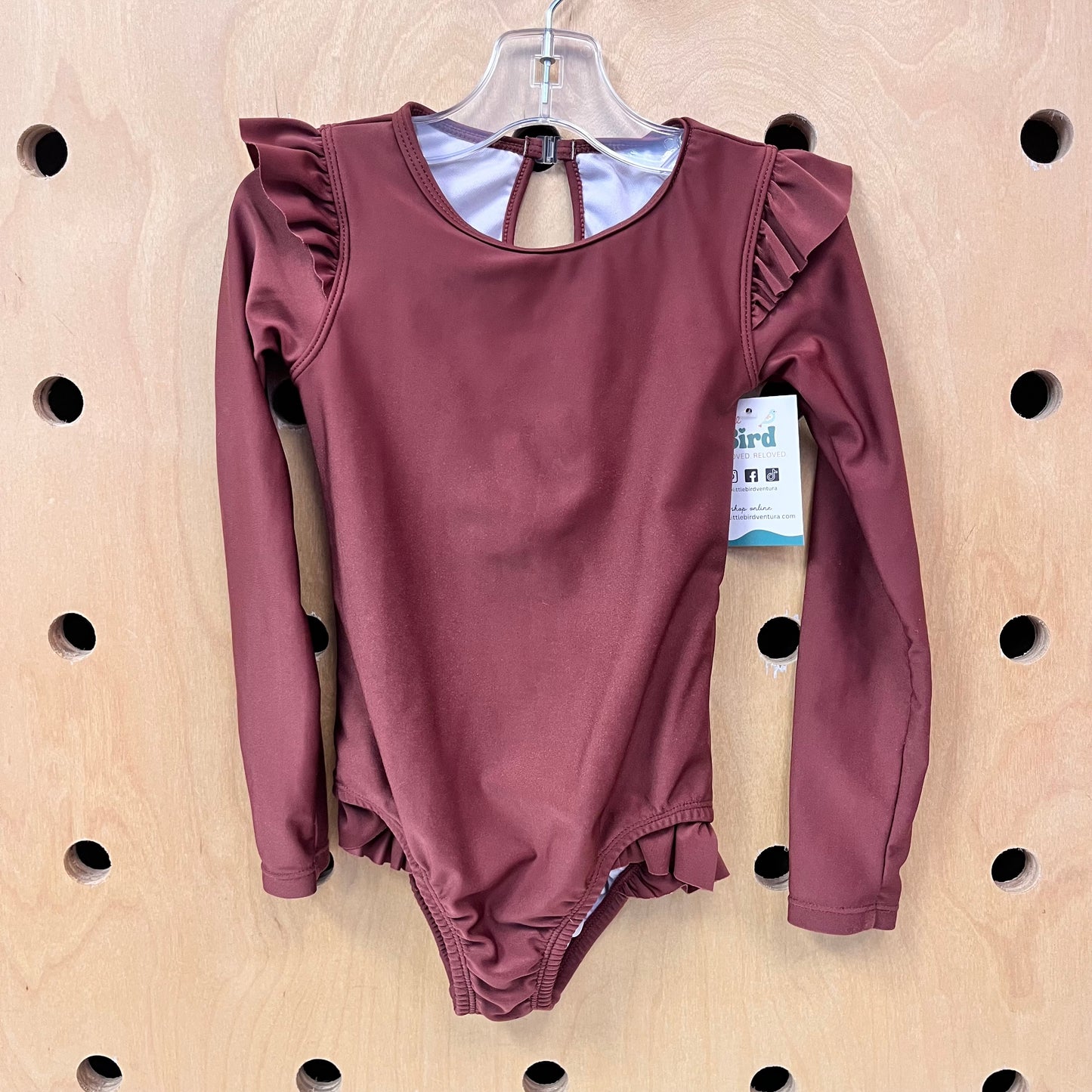 Chocolate Ruffle Swimsuit