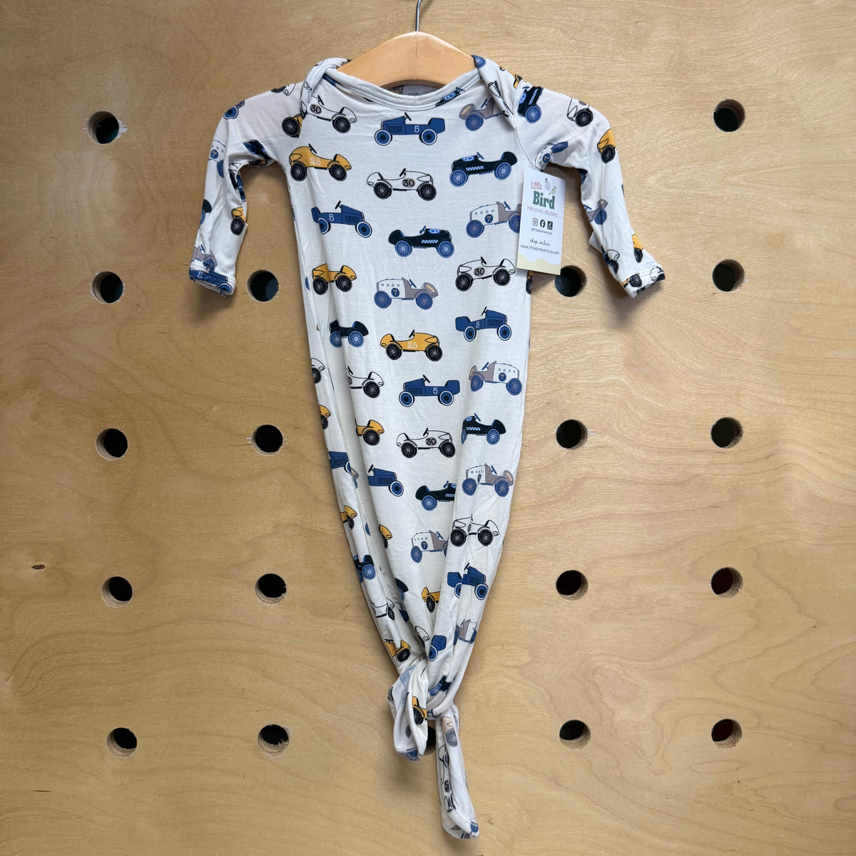 White Pedal Cars Bamboo Knotted Gown