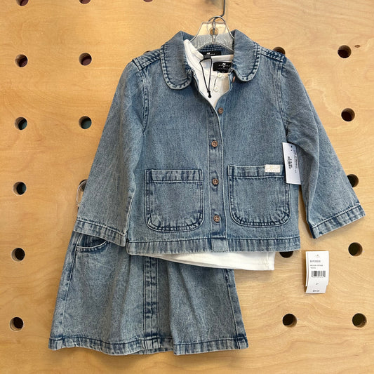 Denim Jacket & Skirt Outfit NEW!