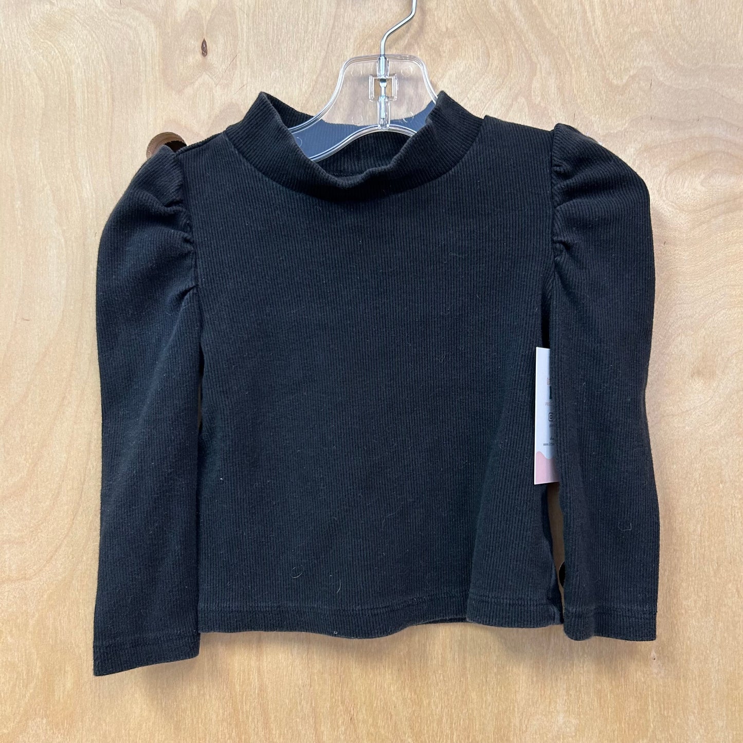 Black Ribbed Turtleneck