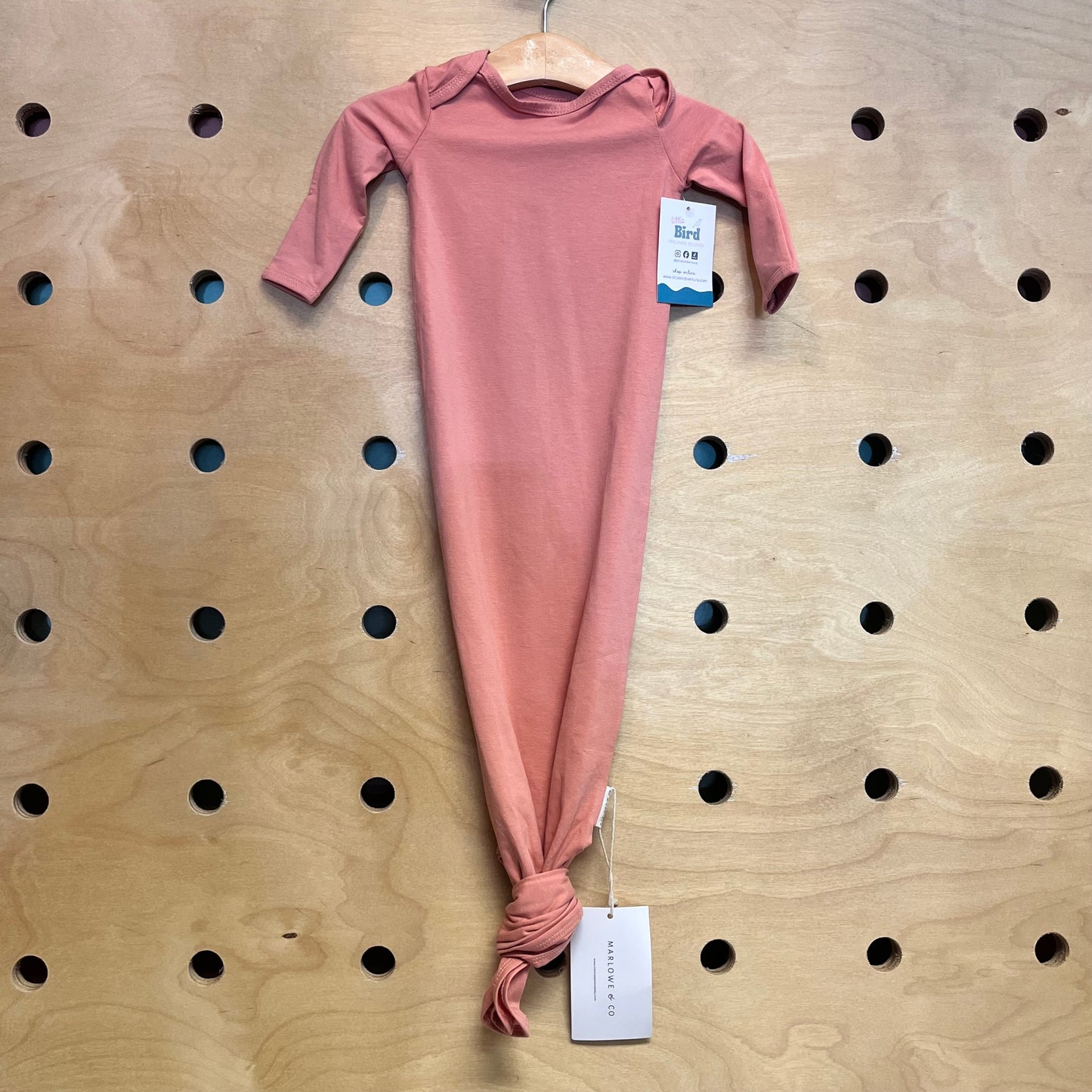 Organic Peach Cotton Blend Knotted Gown NEW!