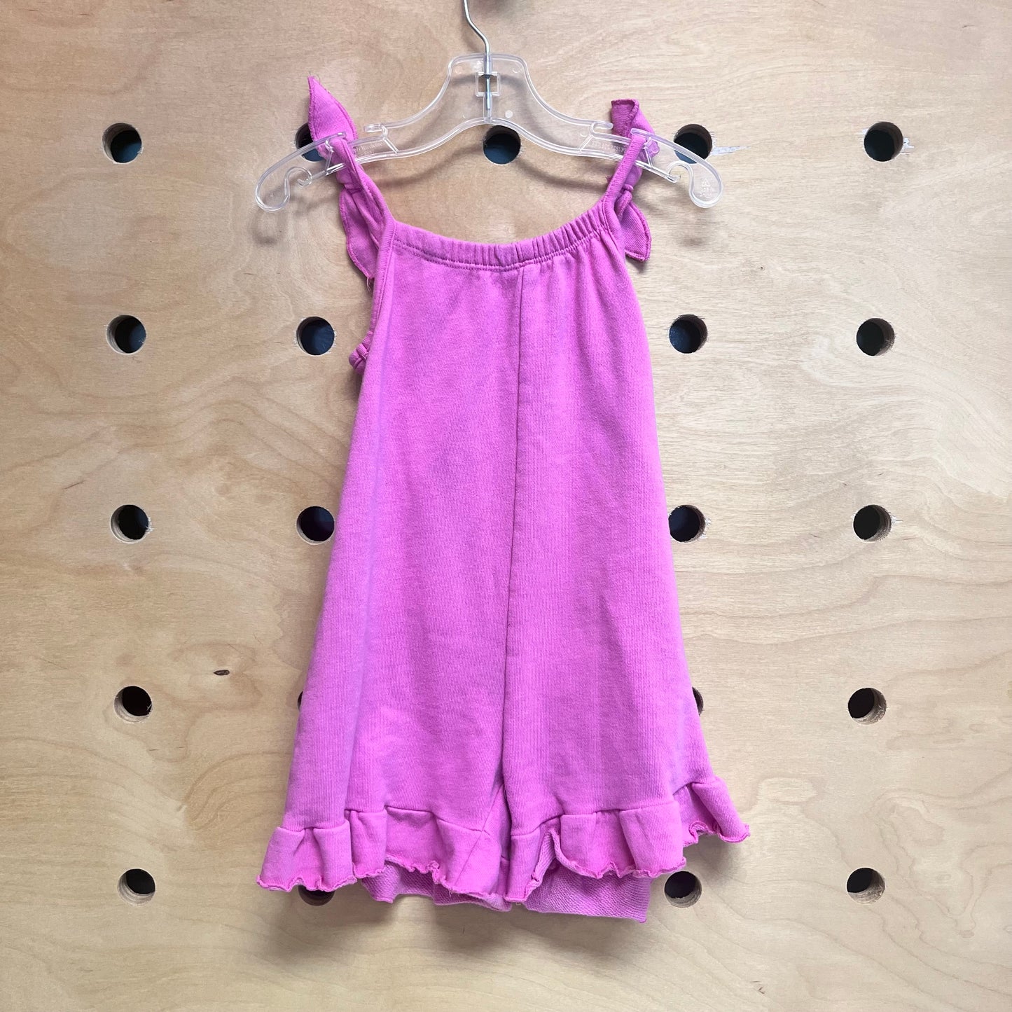 Pink French Terry Romper